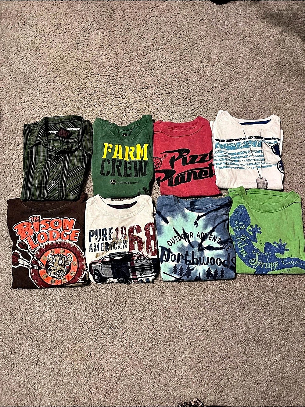 Kids Graphic Shirt Lot in Green & Red